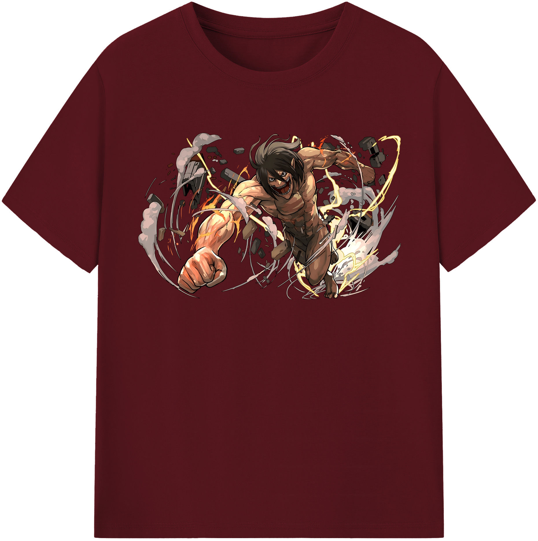 （画像用） 進撃の巨人 Attack on Titan 綿100％半袖Tシャツ（フロントプリント）